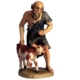 Gröden Krippenfigur Hirte mit Kalb
